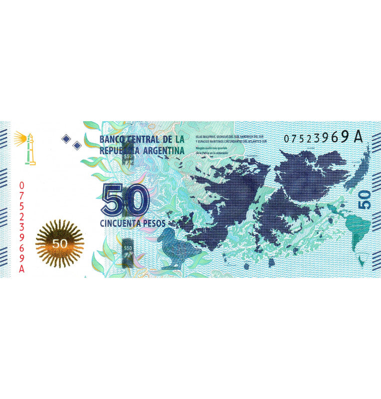 Argentina 50 Pesos 2015 Pick 362a
